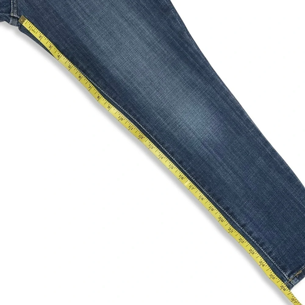 Lee Slim Fit‎ Skinny Mid Rise Jeans Womens 8 Short Blue Preppy Stretch Denim NWT